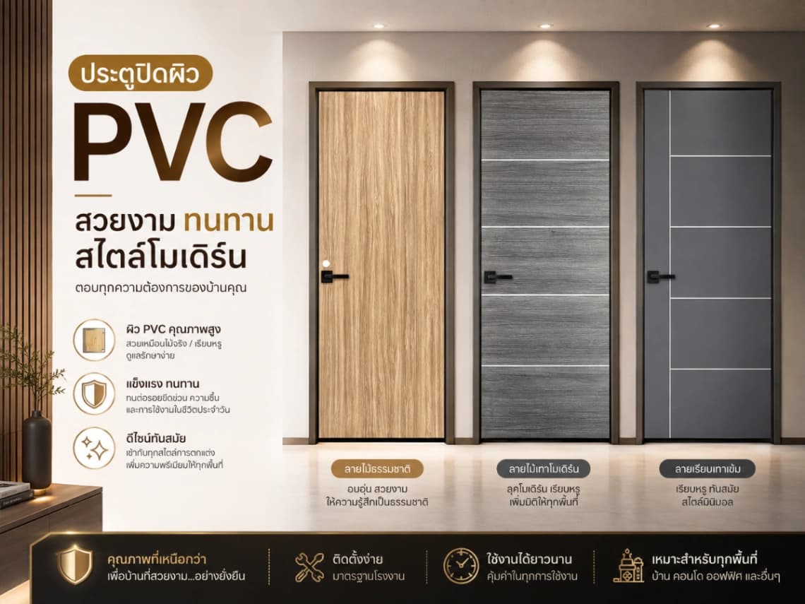 ประตูปิดผิว PVC